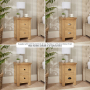 Marbury Oak 2 Drawer Slim Narrow Bedside Table