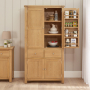 Marbury Oak Double Kitchen Larder Pantry Cupboard