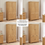 Marbury Oak Double Kitchen Larder Pantry Cupboard