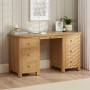 Marbury Oak Large Twin Pedestal Desk