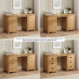 Marbury Oak Large Twin Pedestal Desk