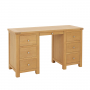 Marbury Oak Large Twin Pedestal Desk