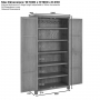 Marbury Putty Grey Painted Double Shaker Kitchen Pantry Cupboard