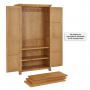 Marbury Oak Double Shaker Kitchen Pantry Cupboard