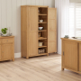 Marbury Oak Double Shaker Kitchen Pantry Cupboard