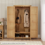 Marbury Oak Double Shaker Kitchen Pantry Cupboard