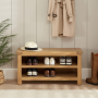 Marbury Oak Shoe Storage Hallway Bench