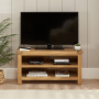 Marbury Oak Small TV Unit Stand – Up to 50” TV Size