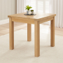 Marbury Oak Flip Top Extending Dining Table with 4 Scoop Linen Dining Chairs