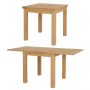 Marbury Oak Flip Top Extending Dining Table with 4 Oak Dining Chairs