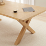 Marbury Oak 2.2m Cross Leg Dining Table – 8 to 10 Seater