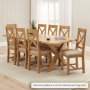 Marbury Oak 2.2m Cross Leg Dining Table – 8 to 10 Seater