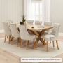 Marbury Oak 2.2m Cross Leg Dining Table – 8 to 10 Seater