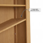 Marbury Oak Tall Narrow Bookcase with 1 Door Cupboard