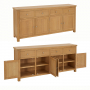 Marbury Oak Extra Large 4 Drawer 4 Door Sideboard