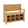 Marbury Oak Monks Hallway Bench with Shoe Storage