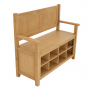 Marbury Oak Monks Hallway Bench with Shoe Storage