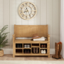 Marbury Oak Monks Hallway Bench with Shoe Storage