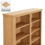 Marbury Oak Grand Double Library Bookcase with 2 Drawers