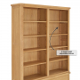 Marbury Oak Grand Double Library Bookcase with 2 Drawers