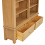 Marbury Oak Grand Double Library Bookcase with 2 Drawers