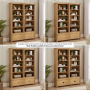 Marbury Oak Grand Double Library Bookcase with 2 Drawers