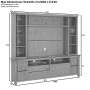 Marbury Oak Painted XXL Widescreen TV Media Storage Grand Wall Unit - Up to 60" TV Size