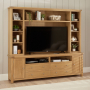 Marbury Oak Painted XXL Widescreen TV Media Storage Grand Wall Unit - Up to 60" TV Size