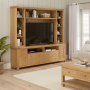 Marbury Oak Painted XXL Widescreen TV Media Storage Grand Wall Unit - Up to 60" TV Size