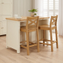 Marbury Oak Cross Back Kitchen Counter Bar Stool 