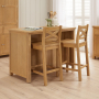 Marbury Oak Cross Back Kitchen Counter Bar Stool 