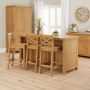 Marbury Oak Cross Back Kitchen Counter Bar Stool 