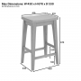 Marbury Oak Low Bar Counter Stool