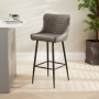 Paloma Honeycomb Bar Stool – Grey Faux Leather