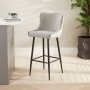 Paloma Honeycomb Bar Stool – Grey Velvet