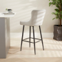 Paloma Honeycomb Bar Stool – Grey Velvet