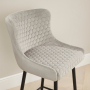 Paloma Honeycomb Bar Stool – Grey Velvet