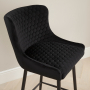 Paloma Honeycomb Bar Stool – Black Velvet