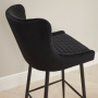 Paloma Honeycomb Bar Stool – Black Velvet