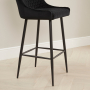 Paloma Honeycomb Bar Stool – Black Velvet