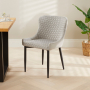 Paloma Honeycomb Dining Chair – Grey Velvet