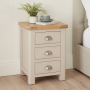 Marbury Putty Grey Painted 3 Drawer Bedside Table