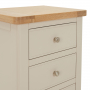 Marbury Putty Grey Painted 5 Drawer Tallboy Narrow Chest