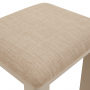 Marbury Putty Grey Painted Dressing Table Stool with Natural Fabric Seat