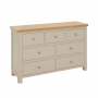 Marbury Putty Grey Painted 3 over 4 Drawer Wide Chest