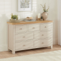 Marbury Putty Grey Painted 3 over 4 Drawer Wide Chest