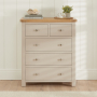 Marbury Putty Grey Painted 2 over 3 Drawer Chest