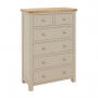 Marbury Putty Grey Painted 2 over 4 Drawer Chest