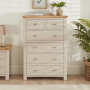 Marbury Putty Grey Painted 2 over 4 Drawer Chest