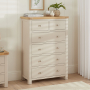 Marbury Putty Grey Painted 2 over 4 Drawer Chest